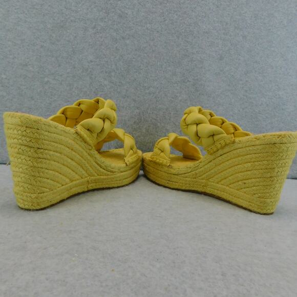 Kenneth Cole Womens Yellow Olivia Braid Espadrilles Wedge Shoes - Size 8 - Picture 5 of 9